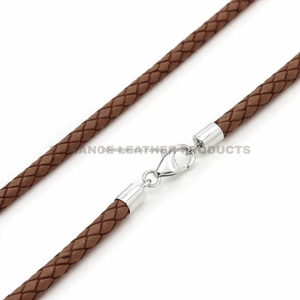 High Strength 5mm Dark Brown Shine Bolo Braided <b>Leather</b> Cord for Jewelry Wholesale Braided <b>Leather</b> Cord Bulk - Product Image 2