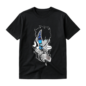 เสื้อยืดคอกลมแขนสั้นสีดำสำหรับผู้ชาย ทรงเข้ารูป ผ้าถักเนื้อนุ่ม ระบายอากาศได้ดี สไตล์สปอร์ต - Product Image 4