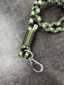 Laisse pour chien en nylon robuste FHS, motif écossais, laisse d'entraînement durable, taille moyenne et grande, style moderne, laisse à glissière - Product Image 3