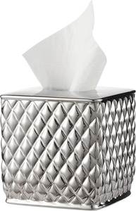 Caja de pañuelos de diseño de lujo, cuadrada, de metal y acero, decorativa para accesorios de baño, hogar y hotel. - Product Image 2