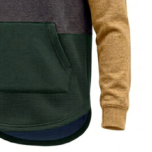 Sweat à capuche longue queue personnalisé en tissu polaire, avec logo sur mesure, production OEM/ODM - Product Image 4