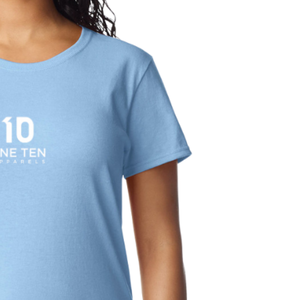 Camiseta de Mujer, Azul Claro, Algodón Suave, Informal, Manga Corta, Cómoda, Básica, Ropa de Moda, Venta al Por Mayor Personalizada - Product Image 6