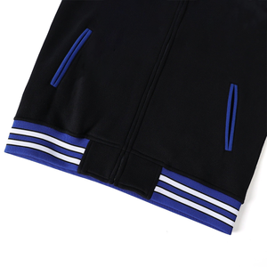 Veste en molleton Beta Black Varsity |   Blouson universitaire personnalisé brodé de qualité supérieure pour fraternité |   Vêtements de rue urbains, équipement scolaire - Product Image 4