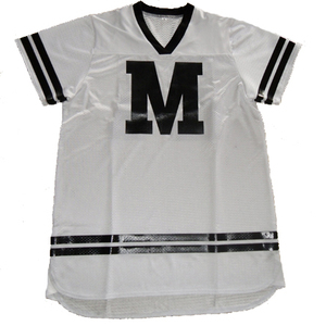 Maillots de football américain personnalisés unisexes respirants 100% polyester antibactériens écologiques imprimés streetwear avec patch brodé - Product Image 1