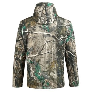 Chaqueta de Hombre con Estampado de Camuflaje, Chaqueta Softshell Sólida con Cierre Completo, Impermeable, Transpirable, Forro de Poliéster, para Caza de Invierno y Actividades al Aire Libre - Product Image 2