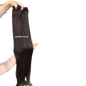Prêt à Expédier la Plus Haute Qualité Indien Remy Extensions de Cheveux Humains Longue Ligne Droite Lisse Soyeuse Ondulée Cheveux Disponible - Product Image 3