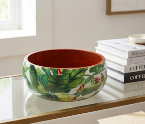 Custom Printed Classic Mango Acacia Wood Salad <b>Bowls</b> Food Safe Enamel Coated Kitchen Items Disposable Spoons - Product Image 5