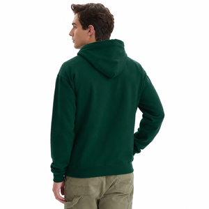 Sudadera con Capucha Unisex Verde Oscuro, Corte Regular, Informal, de Camuflaje, Forro Polar, Tejido de Punto, con Bolsillo Delantero, Resistente al Viento, 100% Invierno - Product Image 4