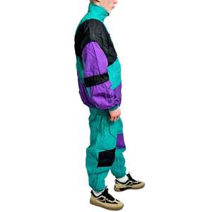 Custom Retro 90s Color Block Windbreaker <b>Jacket</b> <b>Waterproof</b> Lightweight Vintage Sportswear Oversized Hip Hop Streetwear Coat - Product Image 3