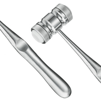 ROBOZ TECH Mallet Mead chirurgical orthopédique manuel 7 1/2" 11oz [311g] Tête en acier inoxydable, embouts en nylon, diamètre 20mm, certifié CE