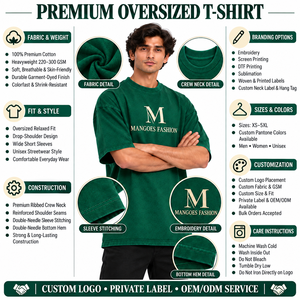 100% Cotton Men's O-Neck Loose Fit Casual Short Sleeve T-Shirt Breathable Quick Dry Eco-Friendly Embroidered Custom Design Front - Product Image 6