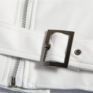 Veste en cuir blanc de haute qualité, écologique et confortable, pour l'automne et l'hiver, veste en cuir pour femmes - Product Image 4