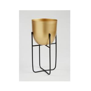 Support de plante contemporain en fer doré écologique pour la maison et le jardin, rehaussant les plantes naturelles avec un attrait glamour - Product Image 1