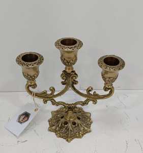 Soporte de vela de latón con acabado moderno de estilo moderno para bodas y uso doméstico - Product Image 1