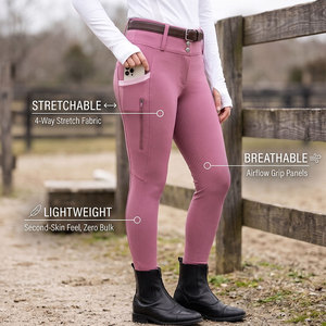 Pantalones de Montar para Mujer, Suaves como la Mantequilla, para Invierno, con Bolsillos Laterales Personalizados, Elásticos en 4 Direcciones, Pantalones de Equitación al Por Mayor - Product Image 6