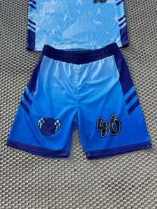 Ensemble de maillot de basket Rexfit Made Storm sublimé bleu 46 pour garçons, séchage rapide, sans manches, col en V, vêtements de sport toutes saisons - Product Image 3