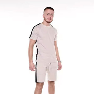 Summer New Men Casual Shorts <b>Sets</b> Short Sleeve T Shirt Shorts Solid Tracksuit <b>Set</b> Men's Clothing - Product Image 2