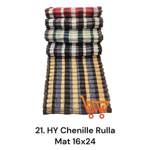 Tapis d'entrée antidérapant en chenille HY 16x24 pouces, tapis de sol pour porte, tapis de bienvenue pour la maison, l'hôtel, la salle de bain, fabriqué en polyester - Product Image 2