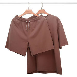 Nouvel ensemble de survêtement et short 2 pièces en coton pour homme, style streetwear personnalisé, idéal pour la gym et le sport, collection 2026 - Product Image 2