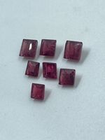 Spinelle rouge naturelle de haute qualité, 2,88 carats, 7 pierres taillées en coussin, origine LK, R.K. GEMS & JEWELLERY pour la fabrication de bijoux