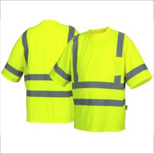 T-shirt de sécurité haute visibilité jaune réfléchissant de qualité supérieure, en promotion, pour le travail - Product Image 4