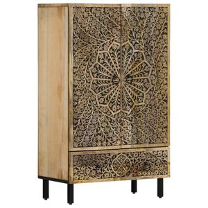 Meuble haut en bois massif de mangue 23,6''x13''x39,4'' pour armoires de salon - Product Image 2
