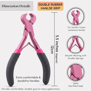 Herramienta para Remover Extensiones de Cabello, Cortador de Queratina, Alicates de Acero Inoxidable con Doble Resorte y Agarre Suave para Estilistas de Salón - Product Image 3