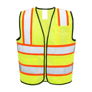 Veste de travail réfléchissante de haute qualité pour la construction, multi-poches, gilet de travail réfléchissant coloré pour homme, vêtement d'extérieur décontracté pour l'automne - Product Image 1