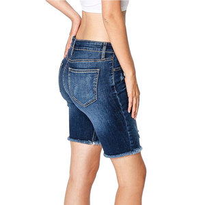 Shorts en jean pour femmes style streetwear Harajuku, coupe ample, color block personnalisé, vente en gros, directement de l'usine, Y2K - Product Image 2