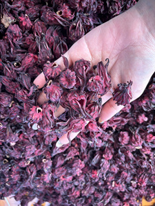 Fleurs d'hibiscus séchées naturelles, ingrédient pour thé en fleurs, thé en vrac, thé aux herbes santé pour boissons, desserts et transformation alimentaire - Product Image 3