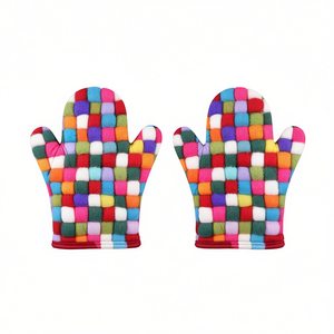 ถุงมือกันความร้อนแบบหลายสีทำจากผ้าสักหลาดสำหรับเตาอบ - Product Image 2