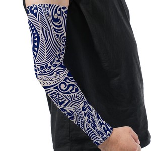 Manchon de bras personnalisé pour homme, imprimé cachemire bleu, anti-UV, compression rafraîchissante pour le cyclisme et les sports de plein air, design respirant pour adulte 2026 - Product Image 1
