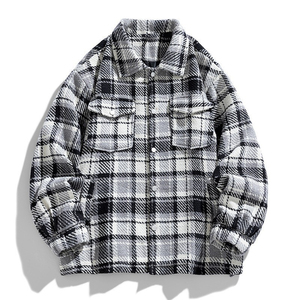 Premium <b>Mens</b> Heavy Duty Cotton Plaid <b>Flannel</b> Hoodie Shirt <b>Jacket</b> Insulated Fleece Lined Thermal Outerwear Wholesale Supplier - Product Image 6
