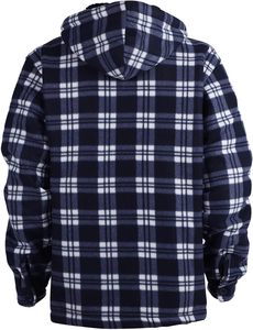 Blouson en flanelle épaisse à carreaux pour homme, doublé polaire Sherpa, avec fermeture éclair, chaud pour l'hiver, style Buffalo - Product Image 3