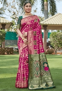 ผ้าไหมทอมือแบบดั้งเดิม KV ลายบาเนราสี - Product Image 2