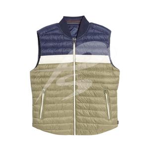 Chaleco de Invierno Personalizado para Hombre, Chaqueta Acolchada Ligera para Exteriores, con Bloques de Color, Cierre de Cremallera, 100% Poliéster, Chalecos Deportivos - Product Image 1