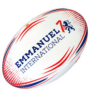 ลูกบอลรักบี้คุณภาพพรีเมียม ผลิตจากยางสังเคราะห์ รับทำโลโก้ตามสั่ง ประสิทธิภาพระดับการแข่งขัน ทนทานและใช้งานได้ยาวนาน - Product Image 1