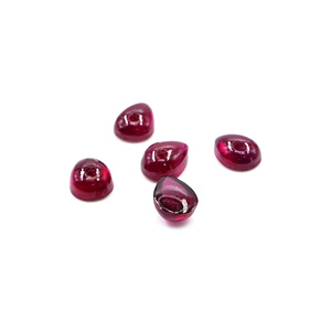 Rubíes naturales de Bangkok calibrados en forma de pera de 5x7 mm, rubíes naturales sueltos en forma de cabujón para la fabricación de joyas, listos para usar. - Product Image 4