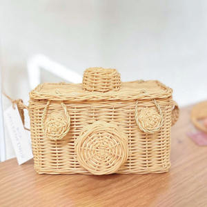 Bolsos de juguete para niñas con correa para el hombro, cestas de mimbre ecológicas, cestas infantiles divertidas. - Product Image 1