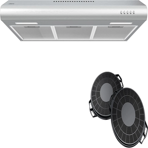 เครื่องดูดควันสเตนเลสแบบไร้สาย 30 ชิ้น พร้อมแผ่นกรองคาร์บอนและพัดลม 3 ระดับความเร็ว - Product Image 1