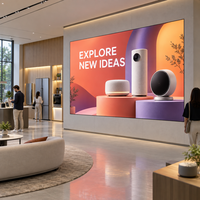 Écran publicitaire LED intérieur 3840Hz P1.53, panneau d'affichage LED ultra-fin à pas de pixel fin pour salle d'exposition de marque