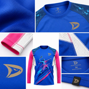 เสื้อกีฬาแบรนด์สั่งทำพิเศษ ขายส่ง เสื้อแพเดลหรูหรา สกรีนโลโก้ได้ แขนยาว ระบายอากาศได้ดี ผลิตจากโพลีเอสเตอร์ - Product Image 5