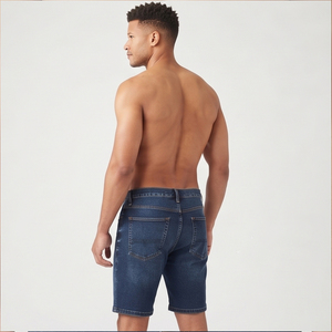 Shorts en jean décontractés pour hommes, taille haute, couleur unie, écologiques, vente en gros, service OEM personnalisé - Product Image 2