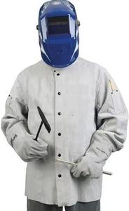 Vêtements de sécurité en cuir de vache, vestes de soudage ignifuges, vestes de protection pour les travailleurs industriels, vêtements de travail sécuritaires - Product Image 2