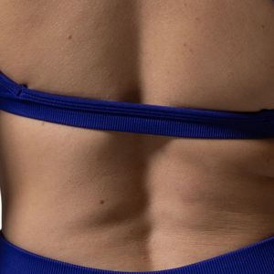 Royal Blue Women's <b>Open</b> Back Sports <b>Bra</b> Medium Support Gym Fitness Yoga Workout Stretch Athletic Activewear Comfortable <b>Bra</b> - Product Image 3
