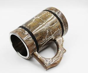Mug en bois artisanal de qualité supérieure – Tasse durable pour café, thé et bière – Cadeau d'Inde avec livraison mondiale - Product Image 5