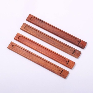 Brûleur d'encens en bois de manguier écologique de style chinois, fait main, avec attrape-cendres et logo personnalisé - Product Image 2