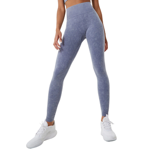 Soft Stretchy Women <b>Leggings</b> OEM and ODM High Waist Solid Eco-Friendly Breathable Active Wear Yoga Pants Private Label Fitness - Product Image 1