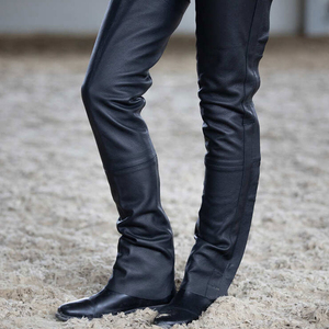 Hot Selling Professional Men's Half Leather <b>Chaps</b> Horse <b>Riding</b> <b>Chaps</b> Customized Logo Printing Light Weight Printed Leather <b>Chap</b> - Product Image 5