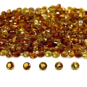 Citrine dorée naturelle, pierres rondes de 3 mm, non traitées, en vrac, pour la fabrication de bijoux, pierres semi-précieuses, vente en gros. - Product Image 1